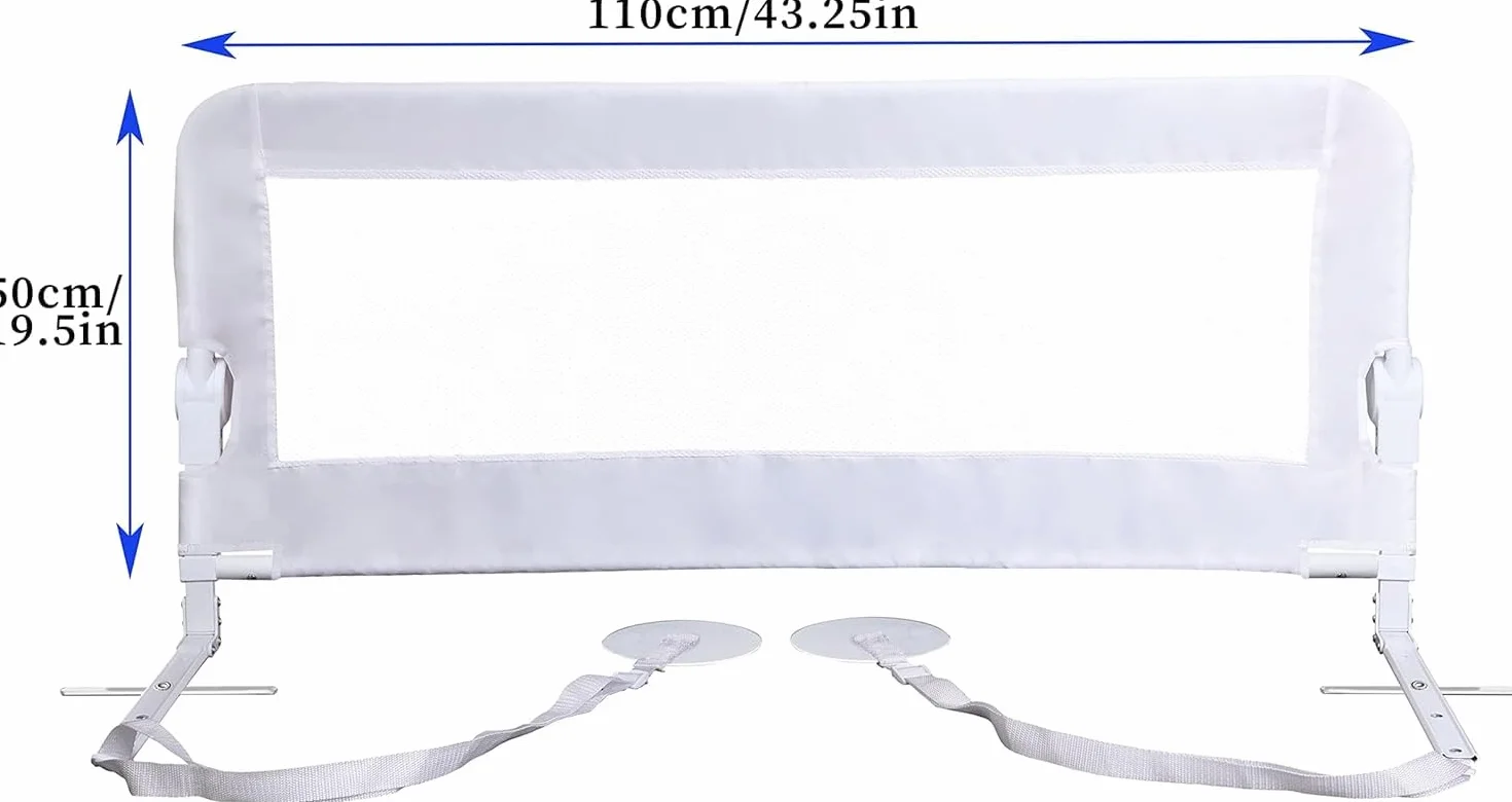 Barierka do łóżka Dreambaby Maggie - łóżka podtynkowe i płaskie, o szerokości 110 cm i wysokości 50 cm
