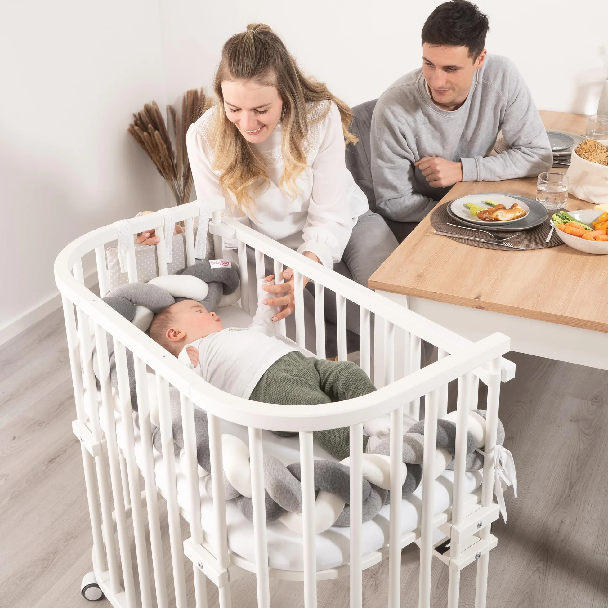 babybay Kratka zamykająca/wózek wiklinowy pasujący do modelu Original i midi (buk rdzeniowy olejowany)
