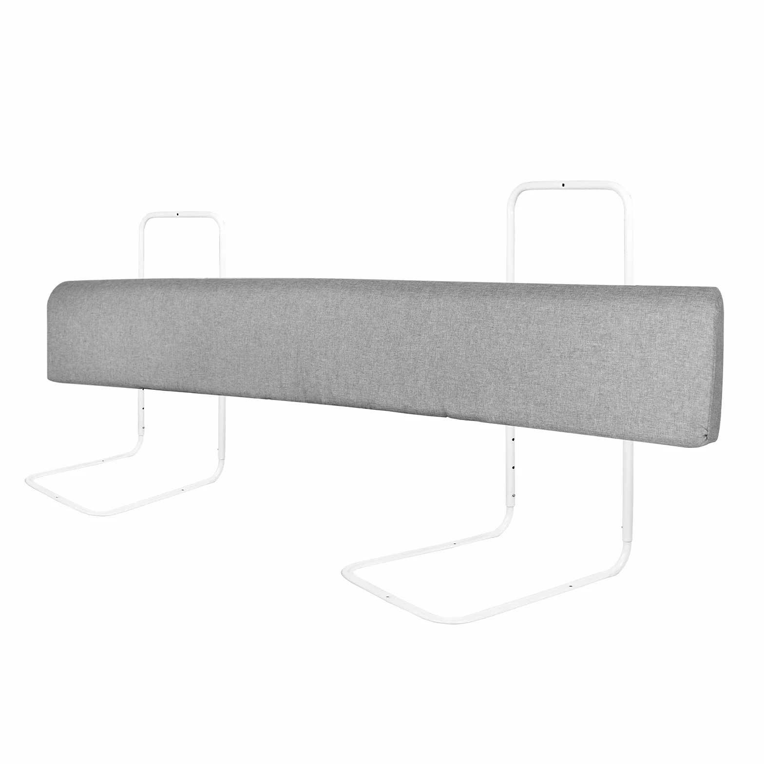 UISEBRT Barierka ochronna do łóżeczka dziecięcego, 150 cm, ochrona przed wypadnięciem, z 5 otworami, z regulacją wysokości, ochrona krawędzi łóżka, odkształcalna, poręcz bezpieczeństwa dla dzieci i