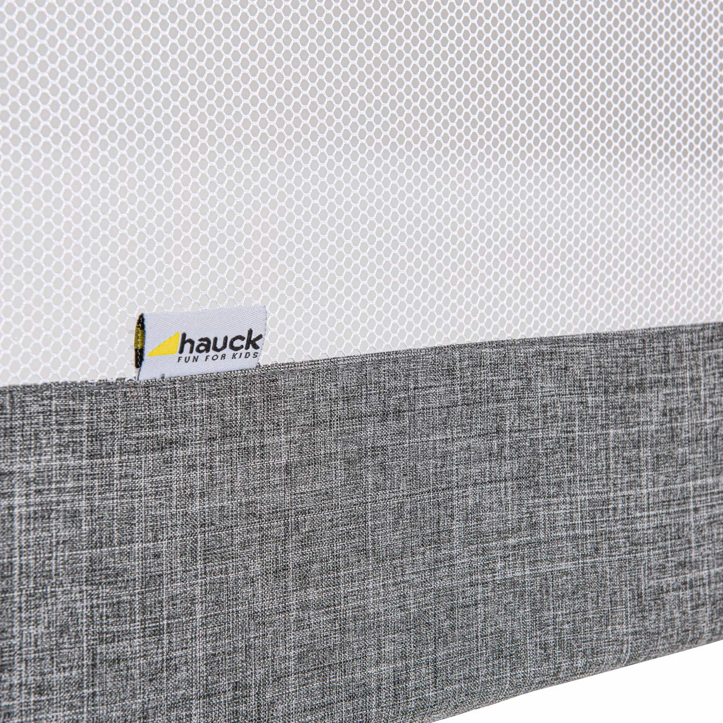 Hauck Sleep N Safe Plus XL kratka na łóżko, dla bezpieczeństwa podczas snu, 150 x 50 cm, przenośna, składana, szara