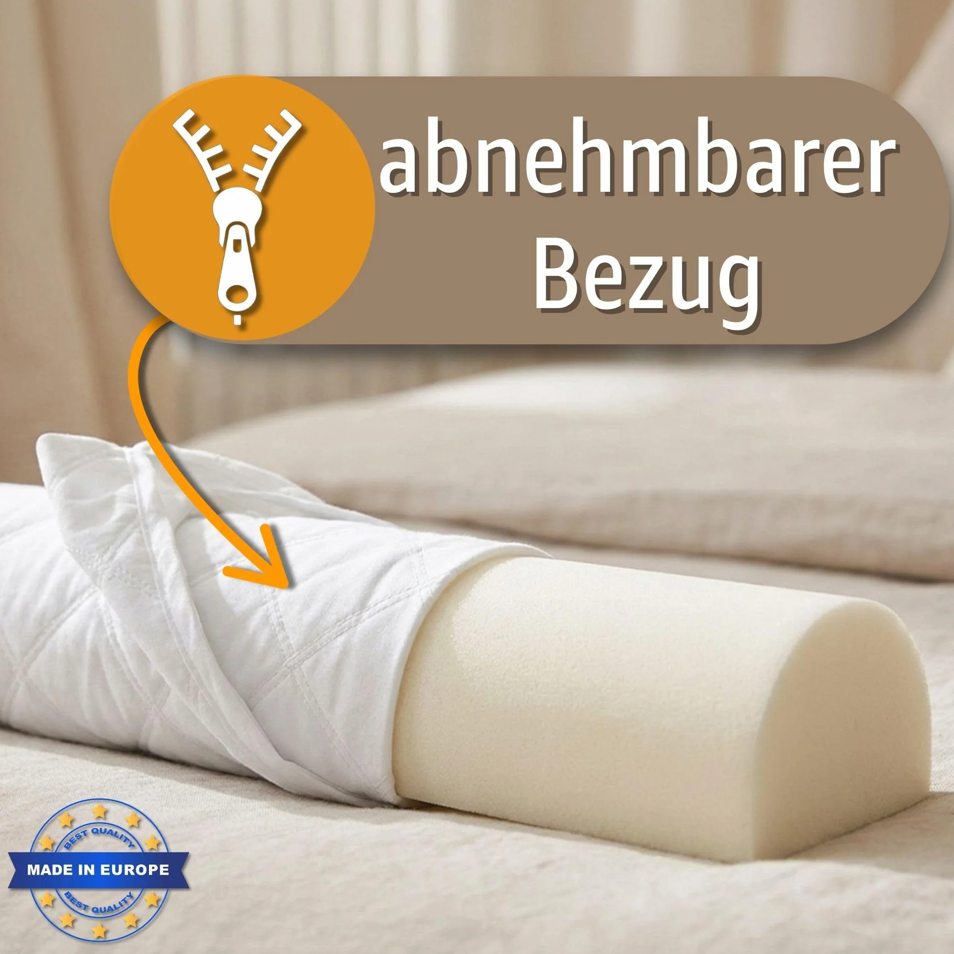 Barierka zabezpieczająca na łóżko – 132 cm zabezpieczenie przed wypadnięciem dla dzieci, łóżeczka i łóżka dziecięcego, ochronna rolka piankowa przed wypadnięciem