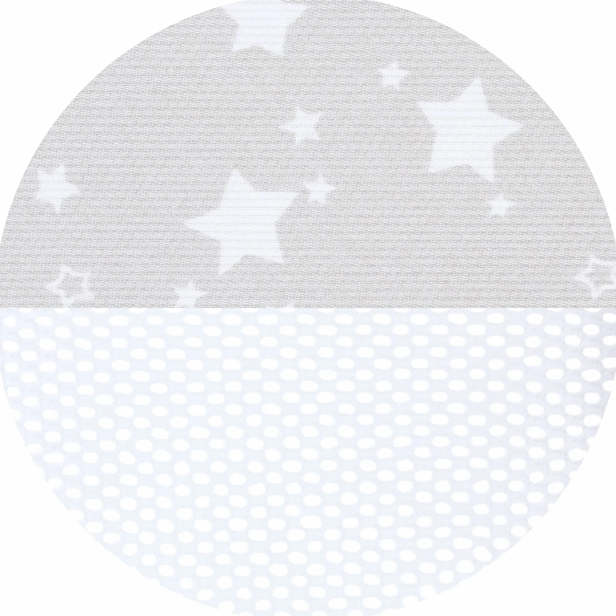 babybay Ochraniacz do łóżeczka dziecięcego z siateczki, ochrona przed uderzeniami, pasuje do modeli Maxi, Boxspring, Comfort i Comfort Plus, perłowo-szare gwiazdki, białe