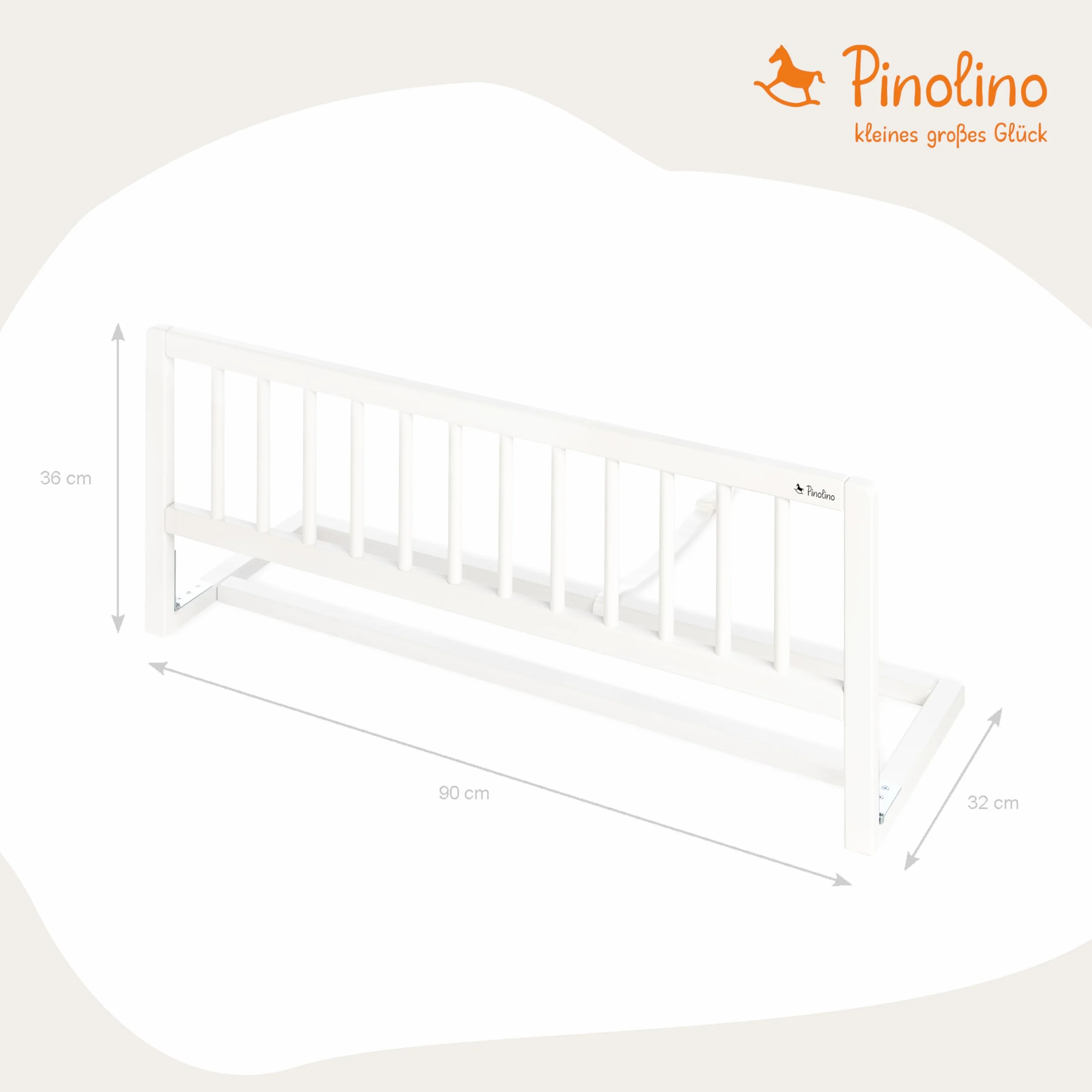 Pinolino 172418 Barierka Ochronna, Biały, 90 x 33 x 36 cm