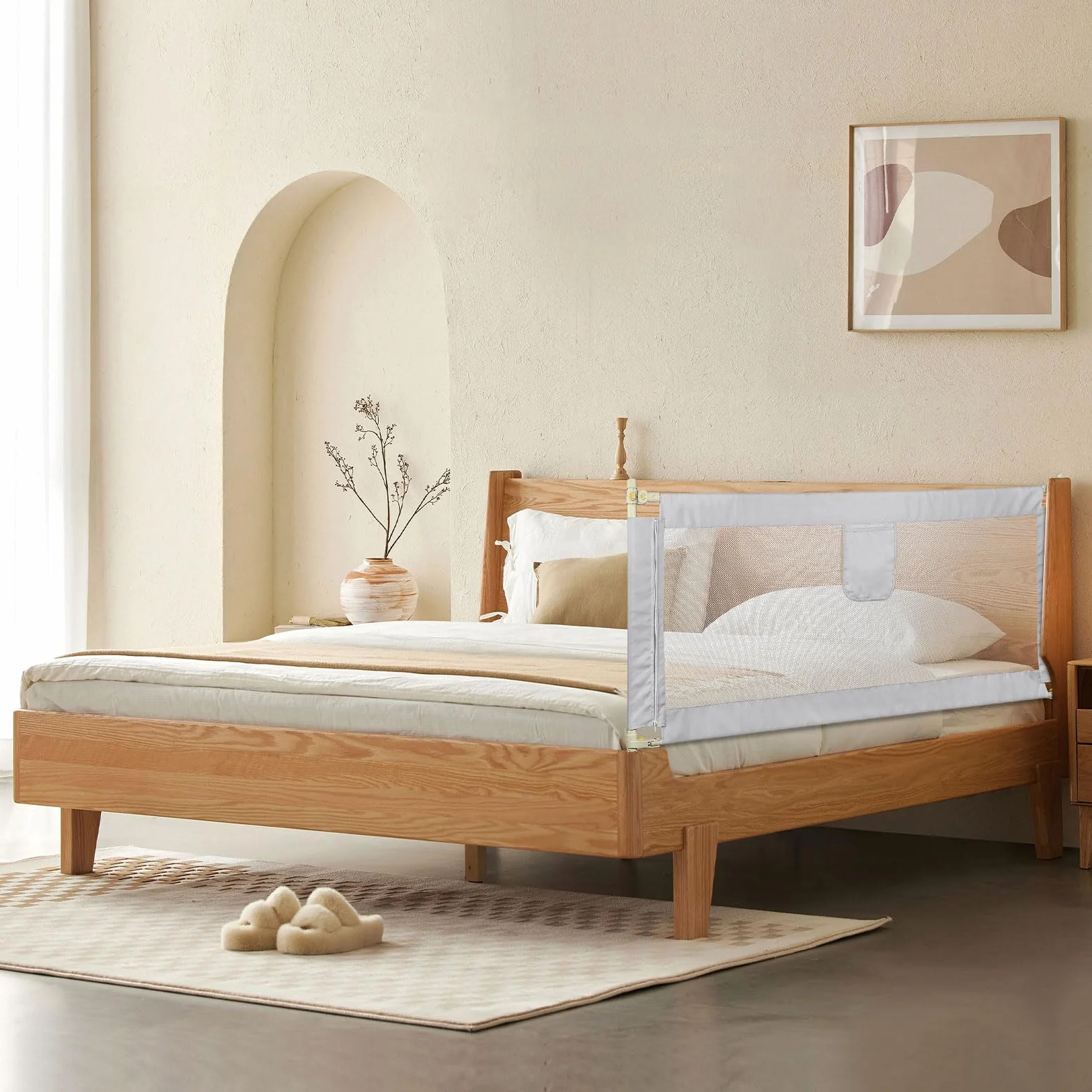 OHMG 180 cm balustrady łóżkowe, bariery bezpieczeństwa dla dzieci, bariera bezpieczeństwa łóżko, regulowana wysokość, przenośna bariera łóżka pionowa podnoszenie, ochrona przed upadkiem