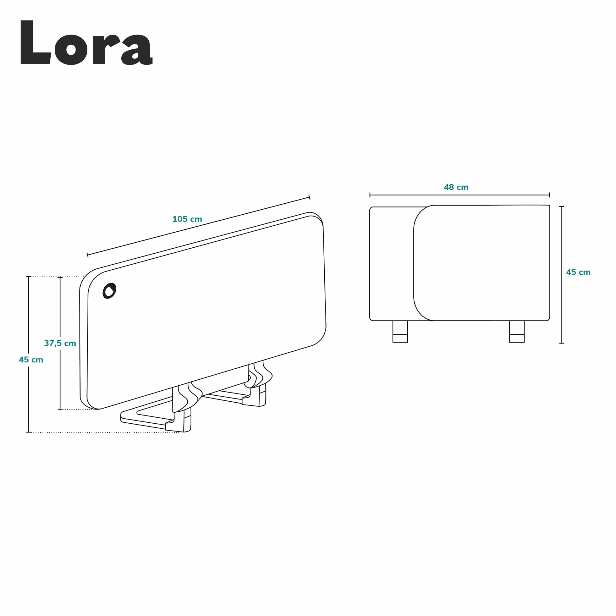 LIONELO Lora Przenośna Barierka do Łóżka dla Dzieci, Regulacja Pochylenia 180 stopni, Składana Barierka do Łózka, 45 cm – 105 cm, Blokada StandSafe, Zabezpiecza przed wypadnięciem