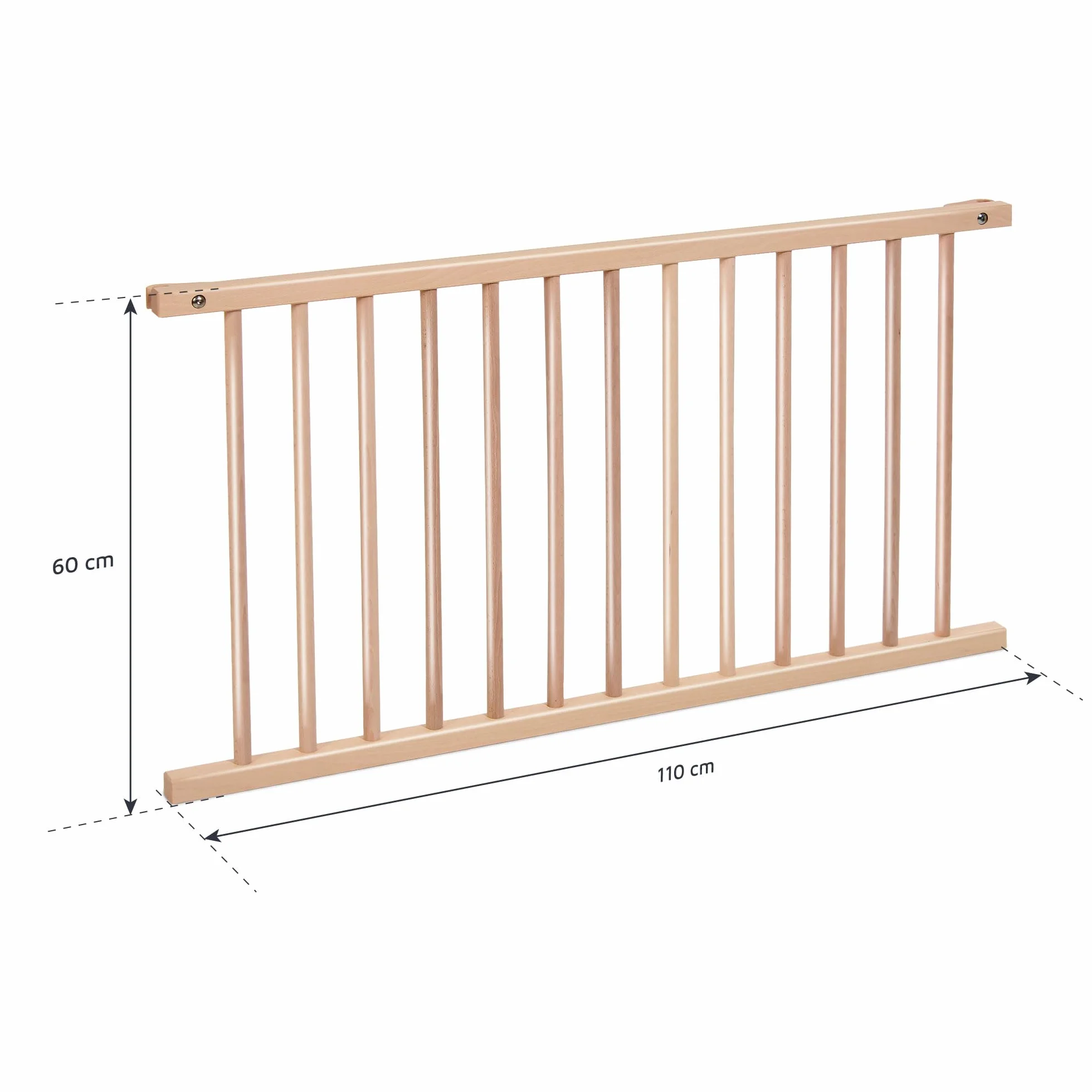 babybay Kratka zamykająca do łóżeczka dziecięcego, pasuje do modelu Boxspring XXL, kolor naturalny lakierowany