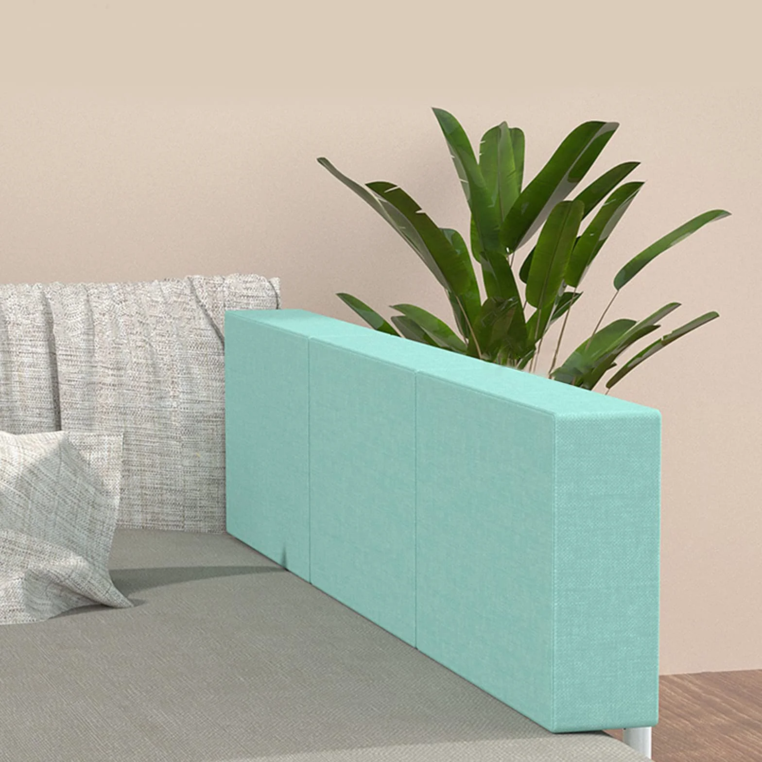 YRHome Barierka ochronna do łóżeczka dziecięcego, 50 cm, ochrona przed wypadnięciem, 5 otworów, regulacja wysokości do łóżeczka dziecięcego i łóżka rodzinnego, szara