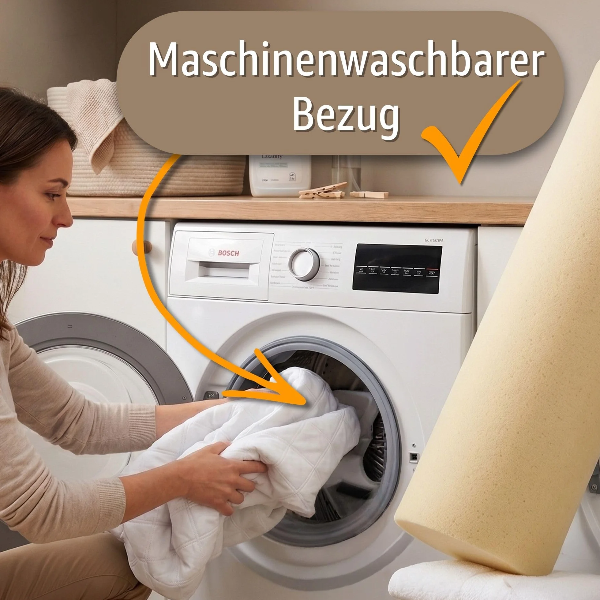 Barierka zabezpieczająca na łóżko – 132 cm zabezpieczenie przed wypadnięciem dla dzieci, łóżeczka i łóżka dziecięcego, ochronna rolka piankowa przed wypadnięciem