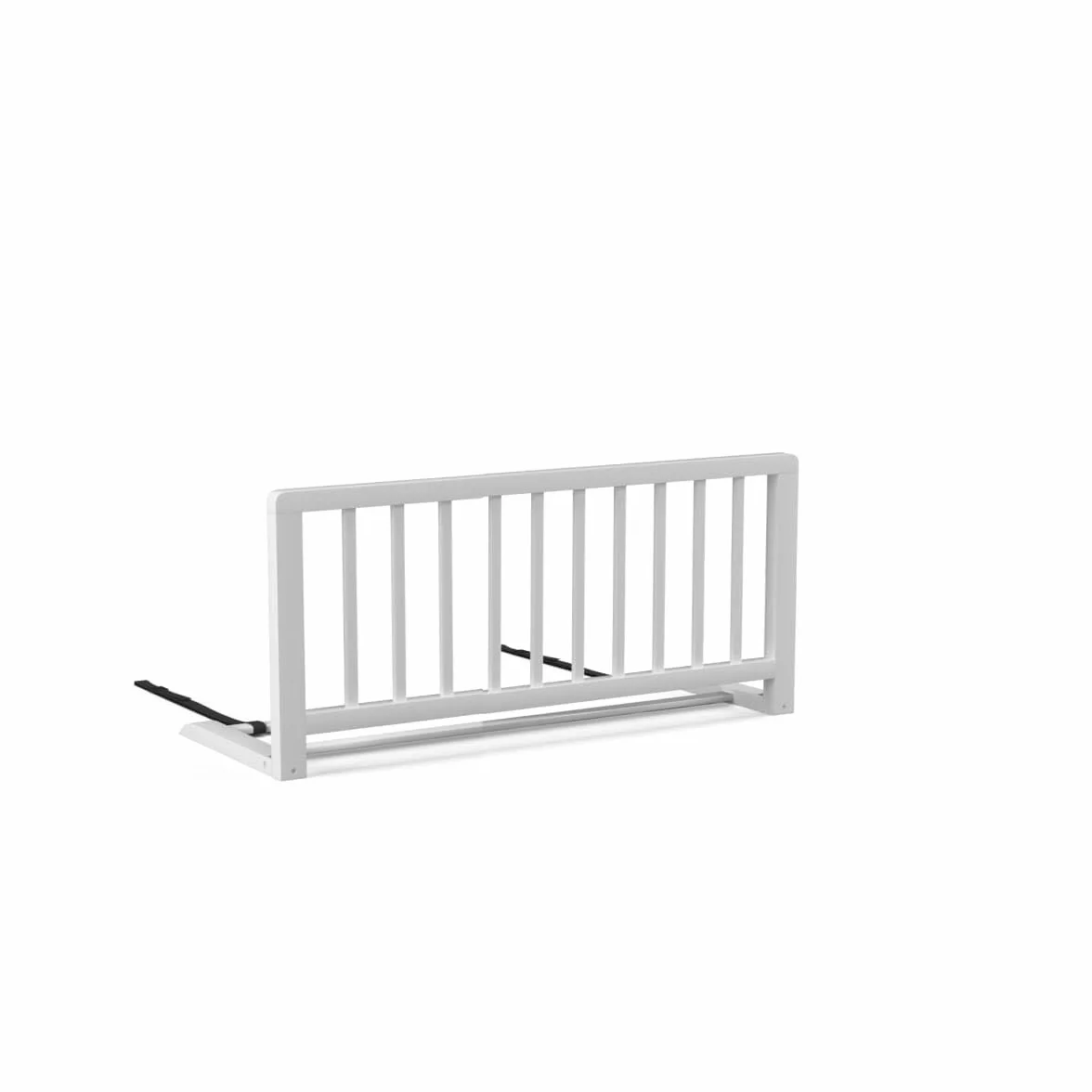 NIDALYS Barierka do łóżka Drewno - Biała - 90 cm - Standard BS - 100% PEFC