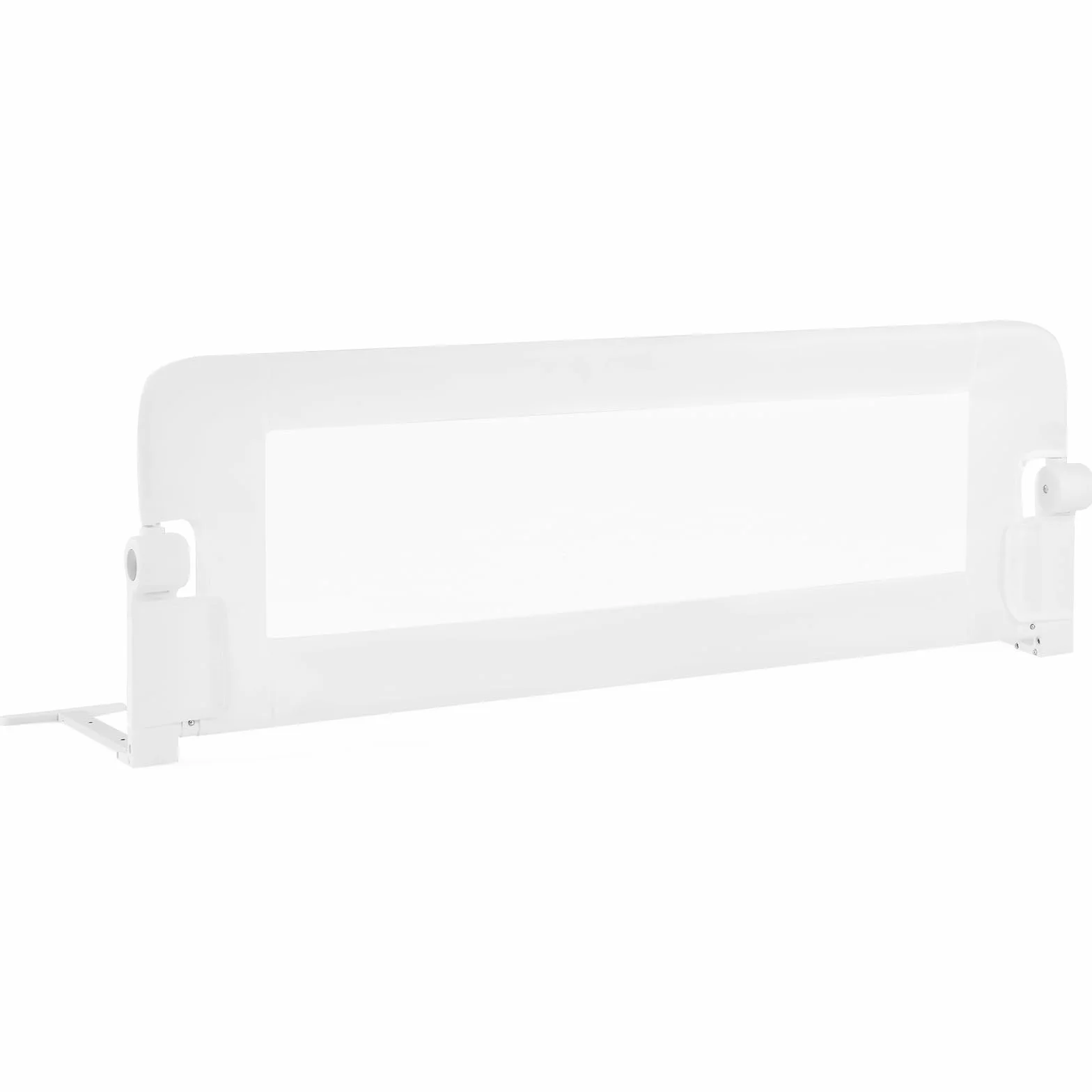 LIFEZEAL Składana barierka do łóżka, ogrodzenie bezpieczne dla dzieci z tkaniny Oxford i PP, 120 x 42,5 cm, ochrona przed upadkiem dziecka (biały, 120 x 42,5 cm)