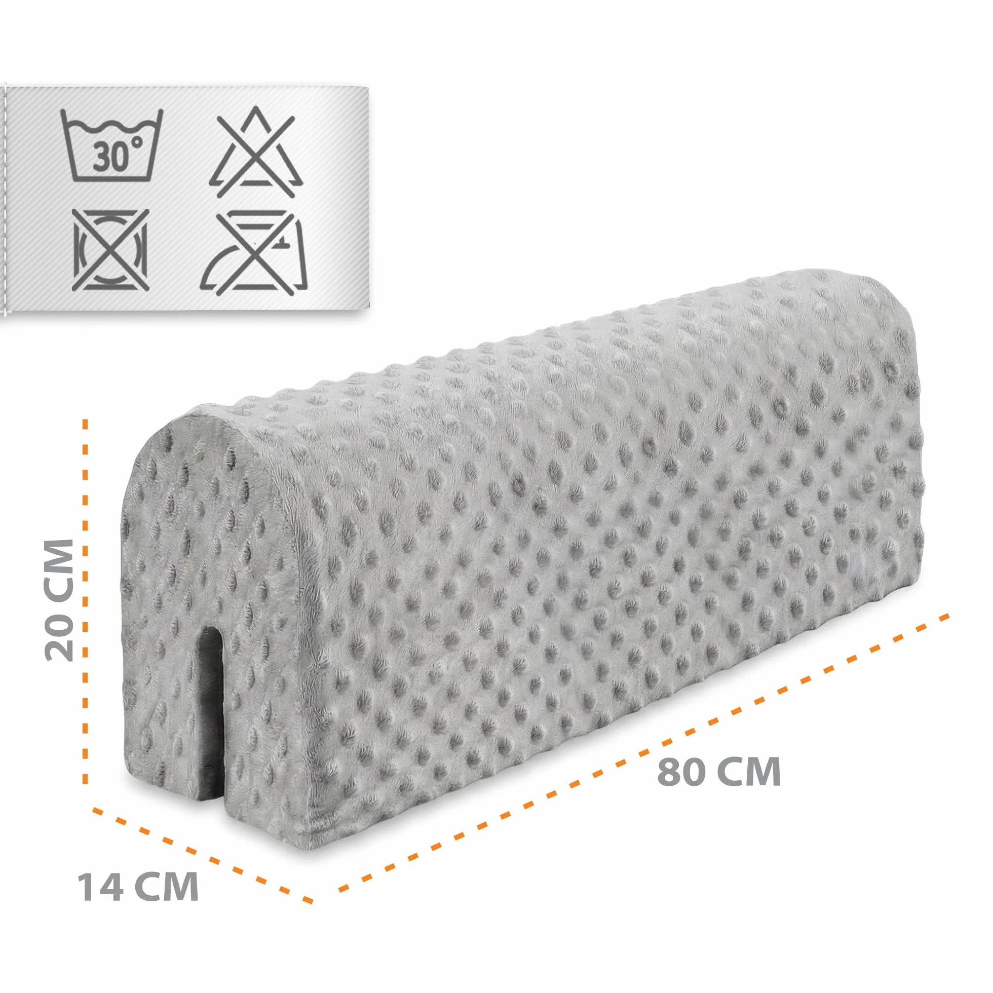 Zabezpieczenie krawędzi łóżka do łóżeczka dziecięcego 80 cm - zabezpieczenie ramy łóżka zabezpieczenie krawędzi łóżeczka dziecięcego jasnoszary